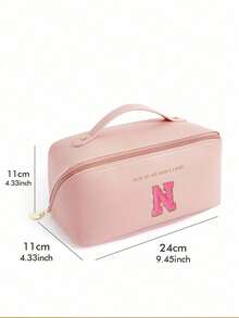 Multifunctional Travel Storage Bag, Letter Cosmetic Bag,PU Leather Waterproof Cosmetic Bag,Large Capacity Double Layer Cosmetic Bag, Cosmetics Organization And Storage, >Organizacion,Cosmetic Storage Bag, Skin Care Bag, Large Capacity Toiletries Bag, Travel Home Cosmetic Bag Organizer, Travel Accessories, Makeup Bag Make Up Bag Makeup Pouch Toiletry Bag Wash Bag Travel Essential Cruise Essentials Vacation Essentials For Men Women - Multicolor - View 17