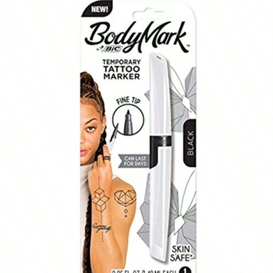 TYUI BIC BodyMark Temporary Tattoo Marker Fine Tip Black - 如圖 - 查看 1