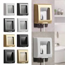 86 Type Self-Adhesive Wall Socket Waterproof Box Electric Plug Cover Bathroom Wall Switch Protection Socket Splash-Proof Box