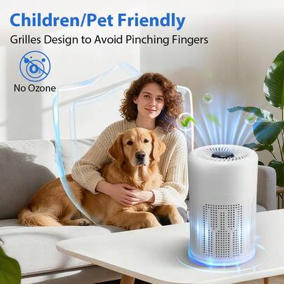 Hailicare Mini Desktop Air Purifier HEPA Filter Negative Ion Technology Quiet Air Cleaner With Fragrance Tablet Small Portable Air Purifier For Home Bedroom Office Eliminates Formaldehyde Odors Smoke Dust Pet Dander