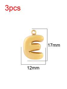 3件套不锈钢A-Z字母吊坠，共26个字母，适用于DIY珠宝制作材料和配件 - 3件字母 - 查看 38