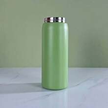 Water Bottle 32oz,Multiple Colors Are Available,With Straw,Heat Preservation Time More Than 24 Hours, Cold And Hot Water Can Be Insulated, Can Make Coffee, Frozen Drinks, Beautiful Appearance, Exquisite Workmanship, Suitable For Camping, Work, Indoor Use. - Green-32oz - 查看 3