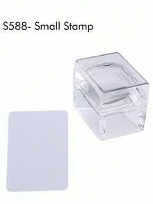 1pc Wipeable Square Silicone Stamp With Scraper Big & Small High Transparency Multi-Functional Transfer Steel Plate Nail Art Tool - Suitable For Beauty Salon And Personal Use, Salon Equipment, Compact Design, Smooth Surface, DIY Manicure - Clear - View 9