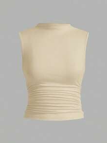 Women's Sleeveless Pleated Tank Top Set - Kem - Xem 1