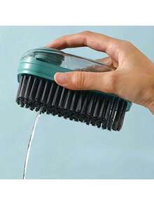 多功能鞋刷，带按压刷头，家用创意软毛鞋刷，洗衣液清洁刷 - 彩色 - 查看 5