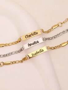 suteyi Personalized Children's Bracelets: Stainless Steel With Custom Names, A Perfect Children's Gift.