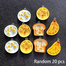 10/20 chiếc Mặt dây chuyền nhựa hình bánh mì nướng và đĩa chuối hoạt hình dễ thương - Trang sức thực phẩm mini, Hoa tai, Vòng cổ, Móc khóa - Quà tặng sáng tạo cho người yêu ẩm thực, Thiết kế tinh tế, Tay nghề thủ công tinh xảo - Nhiều màu - Xem 14