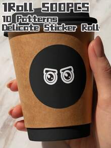 1 Rolle/500 Stücke süße Cartoon Augen Themen Aufkleber Rolle mit 10 nicht sich wiederholenden Mustern, zarte Dekoration, rückstandslos ablösbar, perfekt für Schulanfang, Geschenke, Klassenbelohnung, Feiertage, Party- und Heimdekoration, Geburtstaggeschenke, Laptop, Auto, Gepäck, Roller, Hefte, Tassen, Tablets, Notizbücher, Wasserflaschen, Handyhüllen, hochauflösender Muster, leuchtende Farben, tolle Geschenke für Studenten, Jugendliche, Büromitarbeiter - Mehrfarbig - Übersicht 5