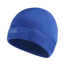 American Flag Fleece Watch Caps, Multi-Seasonal Men Military Tactical Beanie, Winter Warm Cap