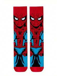 Marvel 两双舒适男士超级英雄袜子 - 柔软透气，中筒长度，弹性好，吸湿排汗，时尚 - 适合作为礼物、参加派对、休闲穿着 - 以及袜子 - 彩色 - 查看 5