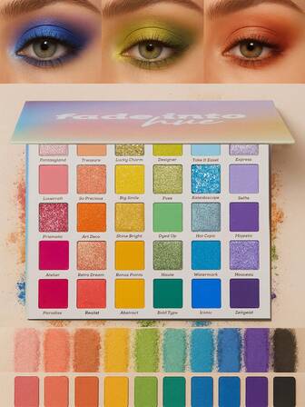 K'APEINE Paleta de sombras de ojos arcoíris de 30 colores, set de sombras mate y brillantes, crea looks de maquillaje coloridos