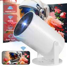 4K Smart Projector, Supports WiFi & Wireless 5.0, OS, 180° Rotatable Screen Stereo, Compact Design Suitable For Home Theater, Gaming, Outdoor Movie Viewing, Compatible With Smartphone/TV Stand/Laptop/Ultra HD Display