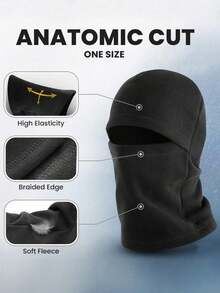 1pc Winter Plush Thickened Women's And Men's Warm Scarf - Heavy Duty Windproof And Warm Face Mask, Outdoor Cycling Neck, Breathable Polyester Knitted Fabric, Suitable For Winter Cycling, Outdoor Activities, Skiing, Motorcycle Driving Essential - Dual Use Design: Suitable For Both Cycling And Outdoor Activities, With A Scarf/Neck Cover/Hat Three In One Multifunctional And Versatile Balaclava Hat,