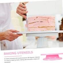 Bàn xoay 11 inch, giá đỡ bánh xoay để khắc, bệ xoay nhẹ để phun sơn, bộ dụng cụ làm bánh, thích hợp để xoay các vật dụng trong khi vẽ, nghệ thuật sáng tạo, trang trí bánh, cắm hoa, làm mô hình và các dự án DIY khác, có nhiều màu sắc để lựa chọn. - Nhiều màu - Xem 10