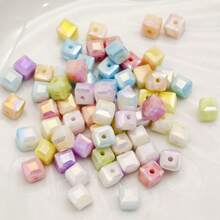 4毫米/6毫米方形玻璃珠，DIY珠宝制作材料，手工项链、手链、耳环，款式多样，设计独特，品质奢华，是手工爱好者的灵感宝库，助您打造独一无二的时尚宣言。 - 方形琉璃散珠 - 查看 7
