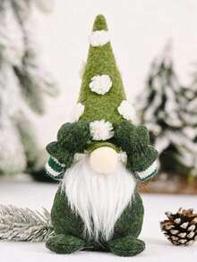 1pc Decorative Dwarf Ornament With Snow Cap Best Gifts Birthday Home Decor Christmas Decorations Room Decor Christmas Winter - 彩色 - 查看 9