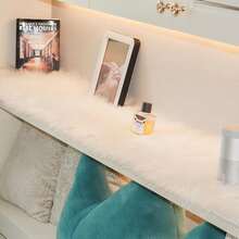 1pc Soft Plush Faux Fur Table Runner, White, Pink- 13x36 Inch, 13x72 Inch Winter Christmas Home Decor,Holiday Party Dining Table Cover For Coffee Table & Dresser, White Fuzzy Festive Birthday Decoration,Christmas Theme Tablecloth,Holiday Kitchen Dining Table Decoration For Home Party Decor,Room Decoration, Holiday Party Decoration,Holiday Dining Indoor/Outdoor Use, Christmas & Valentine's Day Decor - 白色 - 查看 7