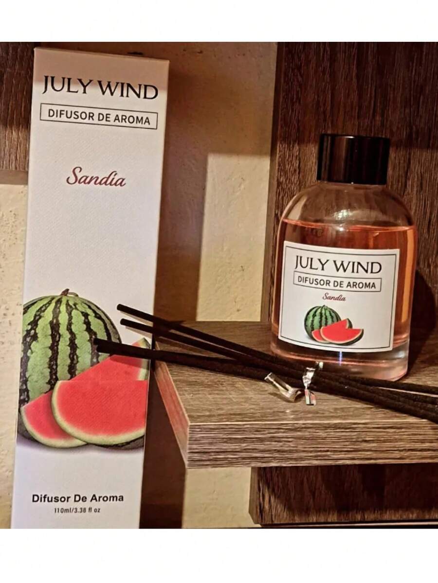 Aromatizante Difusor De Aromas July Wind 110ml Aroma Manzan Varillas July Wind Manzana,piña,durazno,uva,sandia ,pera