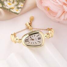 新款时尚高端蛇形女士腕表，小众奢华极具吸引力的石英腕表手链，适合作为礼物/生日礼物 - 白色 - 查看 7