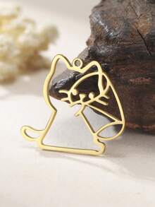 AMAXER 1个不锈钢简约可爱猫咪吊坠，是制作珠宝、手链、项链、送给朋友、情侣、同学的完美礼物。 - 動物系列 - 查看 9