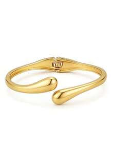 Exaggerated Fashion Water Drop Shaped Stainless Steel Bracelet For Women, Suitable For Formal Events, Parties, Daily Wear, And As A Gift For Friends - Yellow Gold - View 13