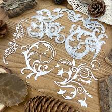 1 bộ/bộ khung viền ren họa tiết hoa cổ điển DIY dùng để làm thiệp, khuôn cắt kim loại, khuôn cắt giấy thủ công làm sổ lưu niệm, dụng cụ dập nổi, vật dụng làm sổ lưu niệm và đóng dấu DIY - Bạc - Xem 2