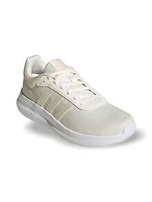 Adidas Lite Racer 4.0 女款超轻支撑运动鞋，适合上学、跑步、步行，米白色 JR8551 - 米白色 - 查看 6