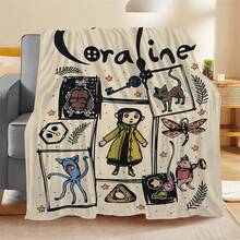 GEL HUT MUN 1pc Cartoon Animal Patchwork Pattern Flannel Blanket, Suitable For Home, Room Decor, Picnic, Travel, A Fluffy Throw Blanket And Casual Blanket, Great Gift For Friends, Family, Yourself, Daily, Holiday, Birthday, Halloween, All Seasons. Pink Christmas, Christmas Decor Blanket, Gift For Boyfriend, Christmas Gift, Personalized Blanket - Navy Blue - View 8