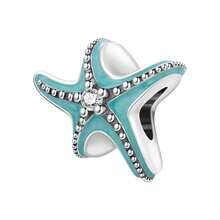 CYCUFF 1件镀银海洋生物吊坠，包含海豚、鲸鱼和海星图案，适合DIY手链、项链等饰品制作，是生日或女士礼物的绝佳选择。 - 彩色 - 查看 21