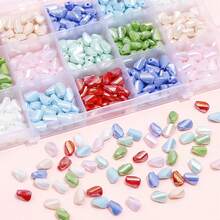 6mm/30pcs Asymmetrical Glass Beads, DIY Jewelry Making Materials, Handmade Necklace, Bracelet, Earrings, Diverse Styles, Niche Design And Luxurious Quality, Inspiration Treasure For Handicraft Lovers, Create Your Unique Fashion Statement - 6mm Glass Irregular-shaped Loose Beads - View 1