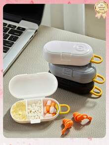 1个便携式迷你收纳盒，多功能药品/耳塞收纳盒，可爱防潮药盒，适用于钱包、背包、手提包、行李箱甚至外套口袋，方便携带维生素、鱼油、保健品等。 - 彩色 - 查看 1