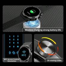 New 1.45" Smart Watch Men Blue Tooth Call IP68 Waterproof Sport Fitness Tracker NFC Wireless Charge Heart Rate Health Smartwatch - 彩色 - 查看 2
