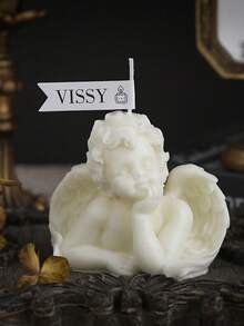 This 1-Piece Adorable Angel-Shaped Scented Candle Holder Is A Perfect Valentine's Day Gift. An Artistic Soybean Candle, It's Suitable For Decorating Desks, Offices, Bedrooms, And Bedside Tables. A Perfect Gift For Friends, Family, Classmates, And Colleagues. A Handmade Scented Candle, It's Also A Great Birthday Or Graduation Gift, And A DIY Home Decor Craft. - Multicolor - View 5