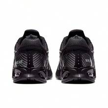 Nike Air Max Torch 4 Lace-Up Fabric & Synthetic Leather Cushioned Durable Breathable Low-Top Casual Running Shoes, Men, Black & Silver - Black Silver - View 4