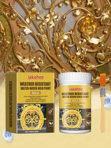 150g Weather-Resistant Water-Based Gold Paint, Weather-Resistant Water-Based Roman Column Decorative Gold Paint, Outdoor Gold Foil Paint, Random Shipment Of New And Old Models - one-size - View 11