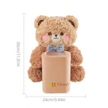 1 pieza Caja de pañuelos con diseño de oso y conejo, dispensador de pañuelos 2 en 1, dispensador de pañuelos portátil e impermeable con diseño de dibujos animados para coche/hogar/baño, decoración del hogar, organizador de escritorio, artículo para el hogar, decoración de dormitorio, accesorio de cocina - Multicolor - Ver 9