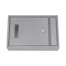 Wall-Mounted Lockable Mailbox With Security Door, Newspaper And Letter Drop Box, Durable And  For Home Or Office Use - New Design - Silver - View 5
