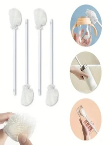 10-Piece Multi-Functional Cleaning Brush Set, No Dead Angle Cup Brush Suitable For Water Cups, Kettles, Teapots, Cups, And Blender Cleaning Brush. Multi-Functional Long-Handled Silicone Cup And Bottle Brush.