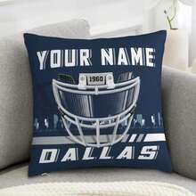 1PC Custom Dallas Football Throw Pillow Cover 18x18 Inches - Personalized Sports Decor For Bedroom & Living Room, Polyester Knit, Personalized, Ideal Gifts For Him, Ideal Gifts For Her, Him, Her, Boyfriend, Girlfriend, Dad, Mom, Family, Friends, Pets, Son, Daughter, For Mother's Day, For Birthdays, For Valentine's Day, For Graduation, For Father's Day, For Day, For Weddings, For Housewarming, Sofa, Bed, Car, Tea Room, Bedroom, Bathroom, Living Room, Dining Room, Customized Cushion Covers, Halloween Edit, Xmas Decoration, Living Room Washable - Multicolor - View 14