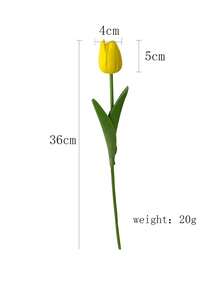 1 szt./2 szt. Sztuczne kwiaty tulipanów w kolorze żółtym, realistyczne, idealne do wiosennej dekoracji domu, nowoczesnego pokoju w stylu nordyckim, biurka, prezentu na walentynki, dekoracji wielkanocnej, centralnego elementu weselnego, prezentu urodzinowego, dekoracji domu, salonu/sypialni, sztucznych roślin, pokoju, biurka, dekoracji ogrodu, dekoracji pokoju, walentynek, prezentów urodzinowych i ukończenia szkoły - Żółty - Zobacz 9