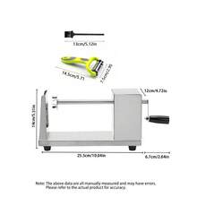 Commercial Small Manual Rotary Potato Tornado Maker, Stainless Steel Potato Twister Machine, For Potato Snack Production - Silver - View 2