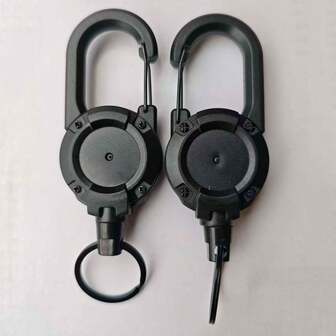 Retractable Steel Wire Fishing Anti-Lost Wrist Strap, Outdoor Climbing Keychain