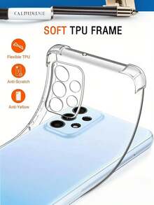 适用于三星 Galaxy A23 A33 A53 A73 A12 A41 A51 A13 A22 A32 A52 A72 A14 A34 A54 5G 的透明气囊防震保护壳 - 無色 - 查看 5