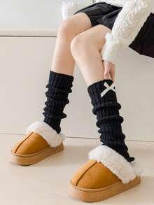 6 perechi de jambiere confortabile pentru femei, cu dungi verticale, în culori solide, la modă, versatile, toamnă/iarnă