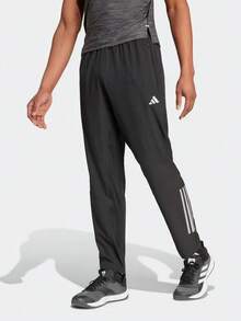 Adidas Gym+ Comfortable Breathable Retro Patchwork Elastic Solid Color Knit Joggers Men's - Black - View 1