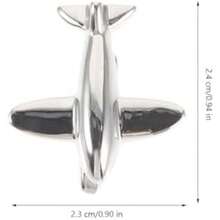 Gemelos De Avión Para Hombre Mancuernillas De Metal Para Camisa Y Traje Botones De Camisa De Esmoquin Accesorios Decorativos Para Fiesta Y Uso Diario 1 Par(default) - Multicolor - Ver 3