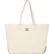 Bolsas de Mano Gran Capacidad Bolso Bandolera Mujer de Bolso Tela para Mujer Bolsa de Hombro Ligero Hobo Lavable Tote Bolsos Plegables con Bolsillo Interior Bolso de Viaje Elegante Moda - Beis - Ver 2