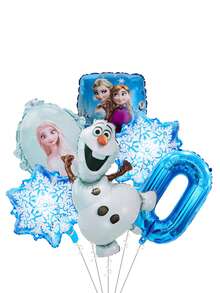 6 pezzi Set di palloncini digitali Anna, decorazioni per feste, palloncini in foil di Anna & Olaf, adatti per feste di compleanno, decorazioni natalizie con palloncini