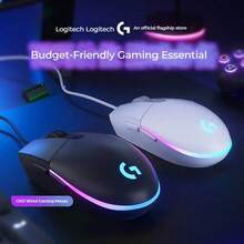 Chuột chơi game có dây Logitech G102 Gen2, Chuột cơ có đèn RGB, Nhẹ dành cho Esports, Lập trình Macro, Tương thích với các trò chơi như  và Liên minh huyền thoại, Có sẵn màu Đen/Trắng/Tím/Xanh dương - màu đen - Xem 4