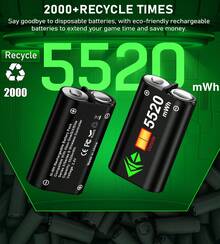 BEBONCOOL A100 Type-C Controller Charger For XboxOne/S/X | Xboxseries X/S Gamepad Charging Dock With 2X5520mWh Rechargeable Battery&Covers - A106 3 batteries - 查看 3